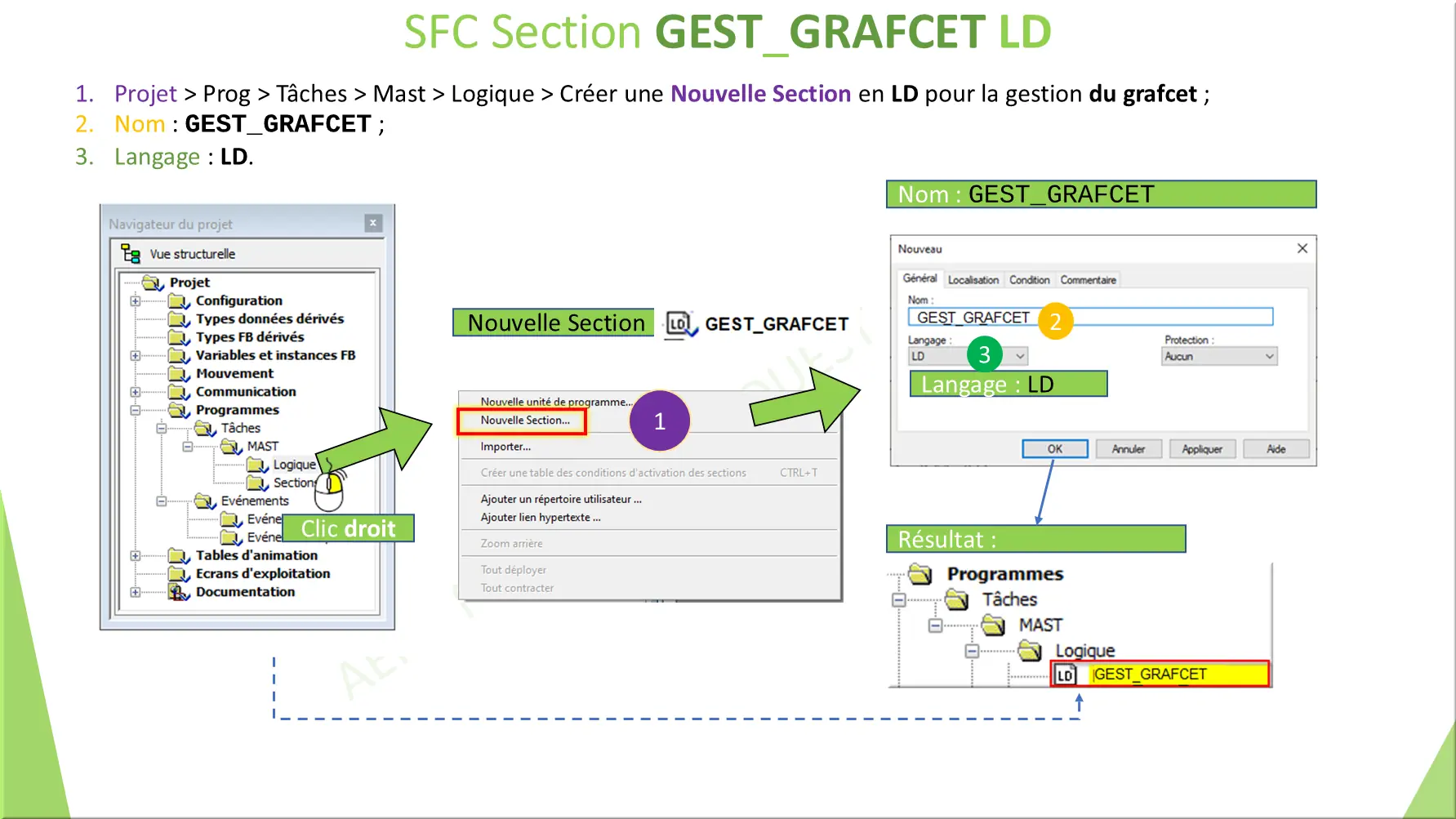 SFC Section GEST_GRAFCET LD